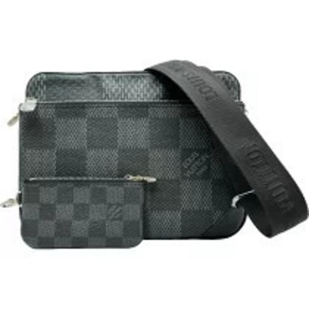 Louis Vuitton Trio Messenger Gray Damier Graphite Black Shoulder Bag